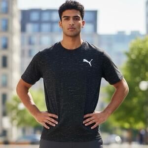 Puma Dry Cell Men’s Tshirt Large Evostripe Black Heather new with tags